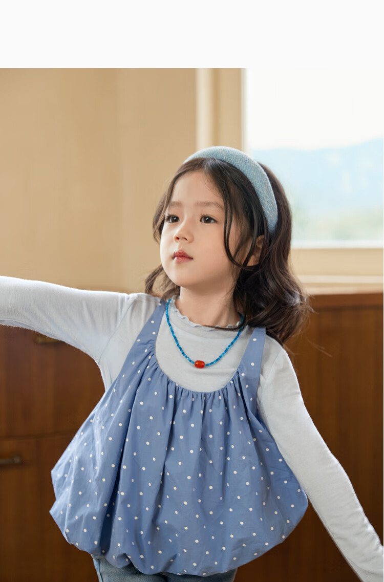 LUSON Little O Baby Kids Autumn Outfit Girls Polka Dot 2025 New Super Cute Flower Bud Vest Set 12